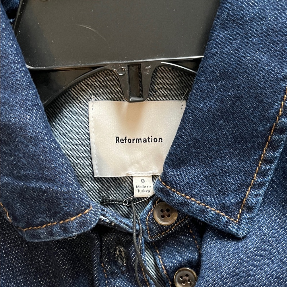 Reformation Arella Denim Mini Dress - Picture 3 of 6